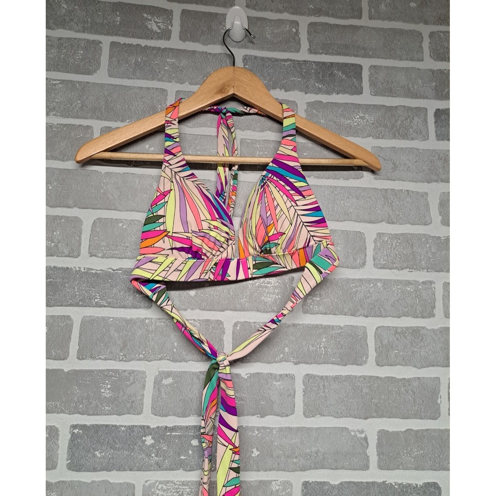 VS Victoria's Secret Geometric‎ Multicolor Triangle Bikini Halter Top Size XS